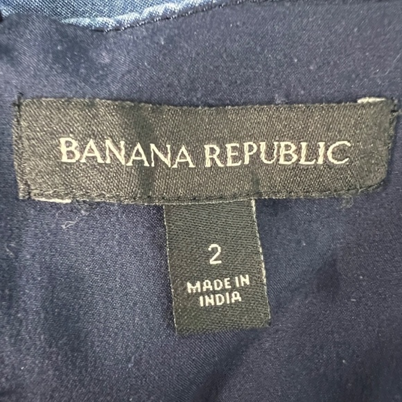 Banana Republic HighWaist Chambray Cottagecore Cut Out Midi Dress Womens Size 2 - Picture 2 of 11